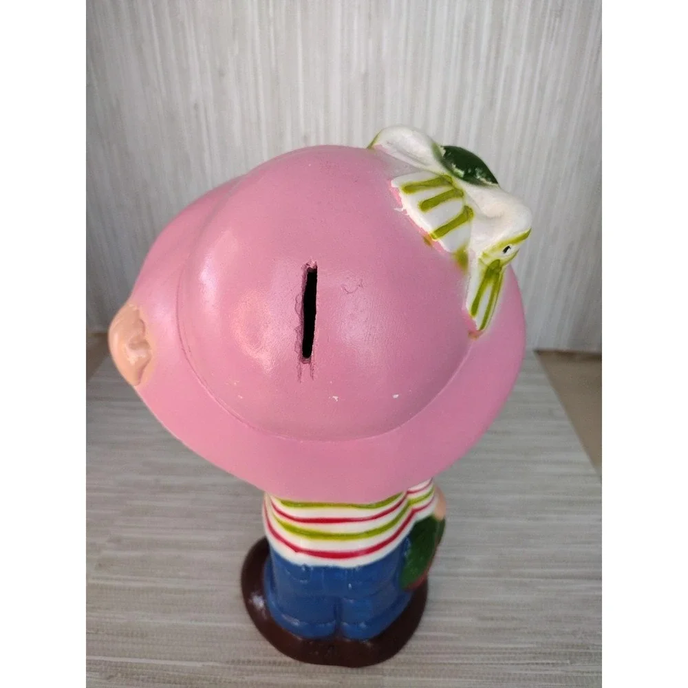Vintage Strawberry Shortcake Bank Ceramic Hand‎ Painted 11